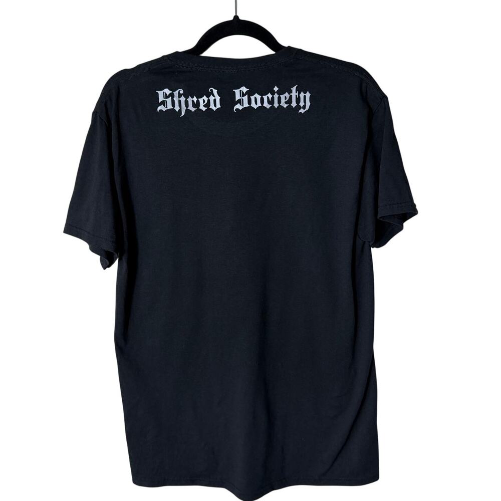 Shred Society Graphic T-Shirt Men’s Medium Black Snowboard Ski Club Tee
